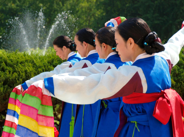 Bailarinas tradicionales Coreanas. (Crédito: SJ Yang)