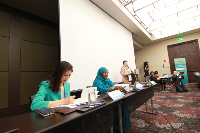 panel de GPW durante el discurso de la Dra. Jun Sook Moon en la Convención Paz Global 2017 Manila